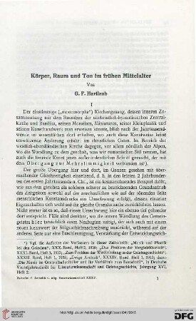 35: Körper, Raum und Ton im frühen Mittelalter