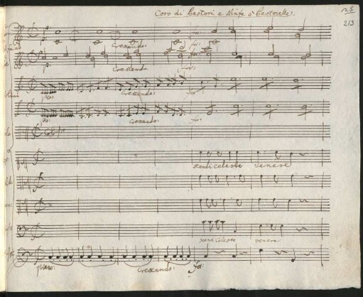 [No. 28] Coro di pastori e ninfe o pastorelle: Scendi celeste Venere