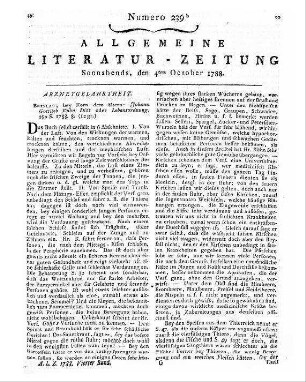 Selle, Christian Gottlieb: Medicina clinica oder Handbuch der medicinischen Praxis. - 4. Aufl. - Berlin : Himburg, 1788