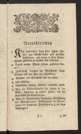 3-13, Voreinleitung; I. Capitel - IV. Capitel