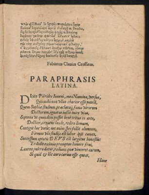 Paraphrasis Latina.