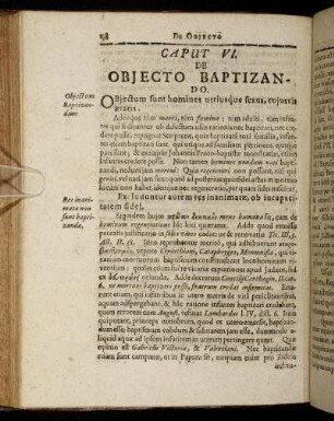Caput VI. De Objecto Baptizando.