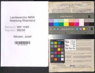 Entnazifizierung Josef Winzen , geb. 21.04.1913 (Inspektor)