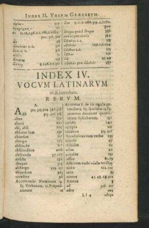 Index IV. Vocum Latinarum