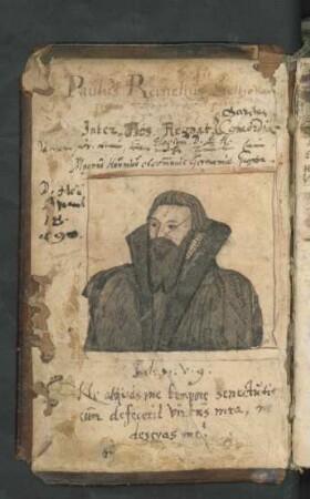 Porträtzeichnung von Aegidius Hunnius
