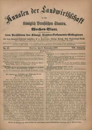 No. 46. Berlin, den 11. November 1868. VIII. Jahrgang.