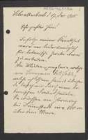 Brief von Georg Mayer an Unbekannt