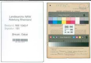 Entnazifizierung Oskar Breuer , geb. 01.05.1896 (Bankleiter)