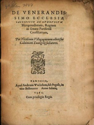 De venerandissimo Ecclesiae Sacrificio