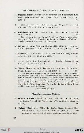 Gemälde neuerer Meister (Nr. 50-115)