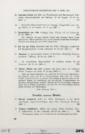 Gemälde neuerer Meister (Nr. 50-115)