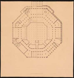 Völkerbundpalast, Genf: Großer Saal KG Grundriss 1:200