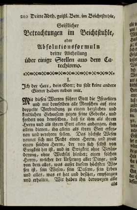 Dritte Abtheilung über einige Stellen aus dem Catechismo.