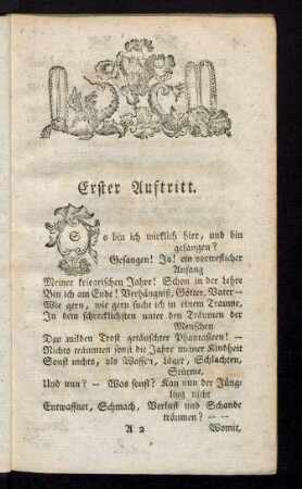 Erster Auftritt - Achter Auftritt
