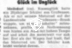 Glück im Unglück