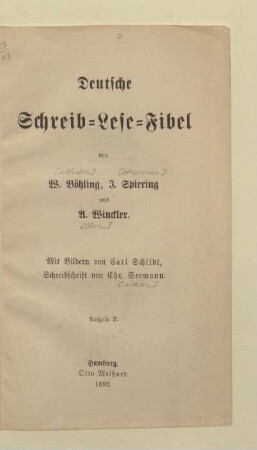 Deutsche Schreib-Lese-Fibel