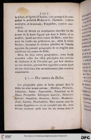 § I: Des nomes du Delta