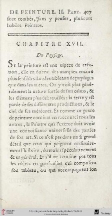 Chap. XVII. : Du Paysage