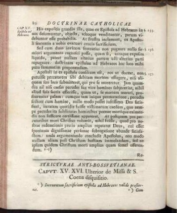 Cap. XV. Epistola ad Hebraeos - Cap. XXII. Peroratio