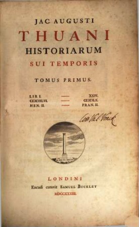 Historiarum sui temporis ... libri CXXXVIII, 1