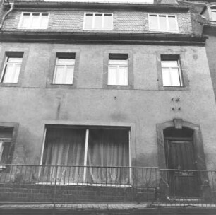 Colditz, Haingasse 6. Wohnhaus (1753). Straßenfront