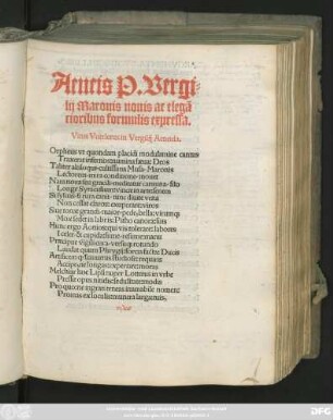 Aeneis P. Vergi=||lij Maronis nouis ac elegã||tioribus formulis expressa.|| ... ||