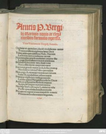 Aeneis P. Vergi=||lij Maronis nouis ac elegã||tioribus formulis expressa.|| ... ||