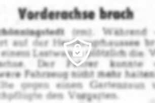 Vorderachse brach