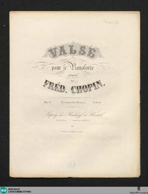 Valse pour le Pianoforte : Oeuv. 42
