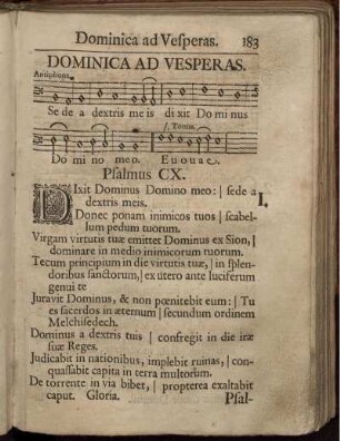 Dominica Ad Vesperas.