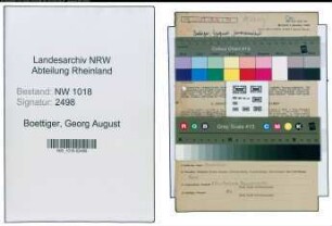 Entnazifizierung Georg August Boettiger , geb. 09.07.1902 (Korrespondent)