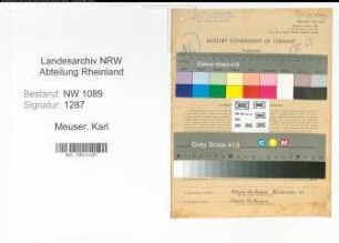 Entnazifizierung Karl Meuser , geb. 18.07.1897 ()