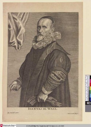 Ioannes de Wael [Porträt des Malers Jan de Wael; Jan de Wael; Portret van Hans de Wael]