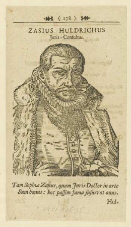 Bildnis des Huldrichus Zasius