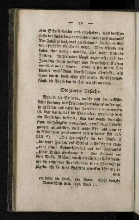 Die zweite Ursache.