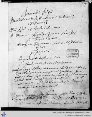 ad … Marcum Hanzizium … aliosque … viros epistola [Auszug].