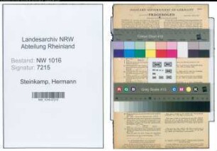 Entnazifizierung Hermann Steinkamp , geb. 07.09.1890 (Landwirt)
