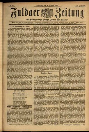 Ausgabe vom Samstag, den 09. Februar 1895.