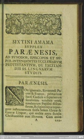 Paraenesis