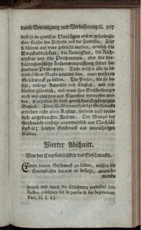 Vierter Abschnitt. Von der Empfindlichkeit des Geschmacks