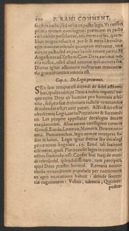 Cap. 2. De Legis prooemio.