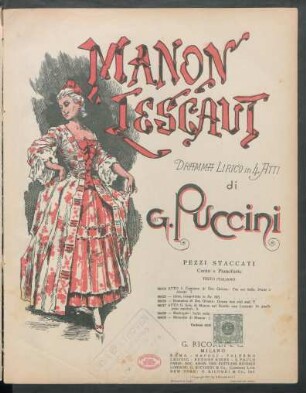 Manon Lescaut : solo di Manon nel duetto con Lescaut ; "In quelle trine morbide" ; (soprano)