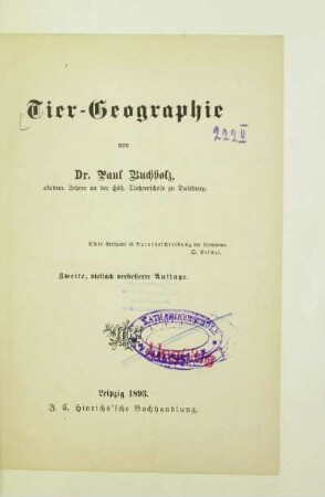 Abt. 2: Tier-Geographie