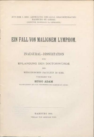 Ein Fall von malignem Lymphom