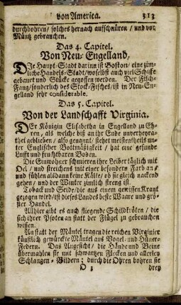 Das 5. Capitel. Von der Landschafft Virginia.