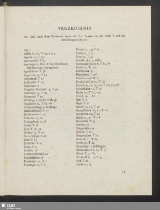 Verzeichnis