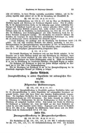 Zweiter Abschnitt. Zwangsvollstreckung in andere Gegenstände des unbeweglichen Vermögens.