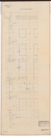 Reichsluftfahrtministerium, Berlin: Schnitt/Ansicht Fassade V1 1:20