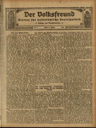 Ausgabe vom Sonntag, den 19. Januar 1913.