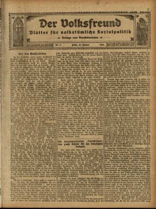 Ausgabe vom Sonntag, den 19. Januar 1913.